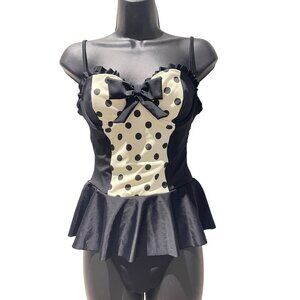 River Island swimsuit New Size 8 vintage/ retro  look  black white